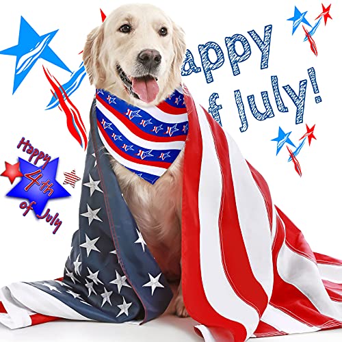 12 Pieces American Flag Dog Bandanas Patriotic Dog Bandanas Triangle Pet Bib 4Th Of July Independence Day Dog Scarf Adjustable Pet Bandana Accessories For Dogs Cats Pets #TOP6