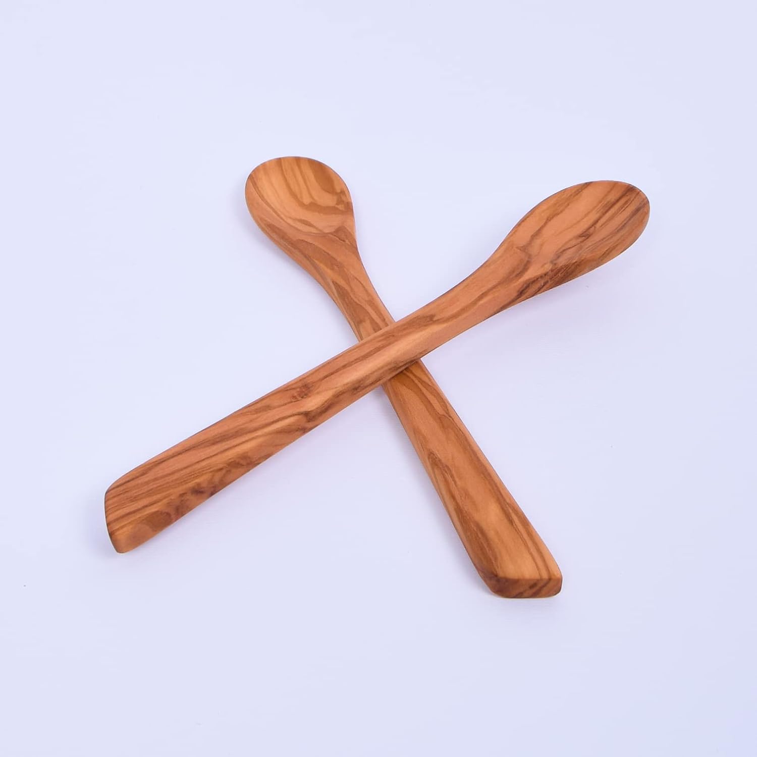 Set of two Wooden Spoons Handmade - Mayonnaise Spoon 20 cm / 7.87" - AKwood 100% Bio Products image 4