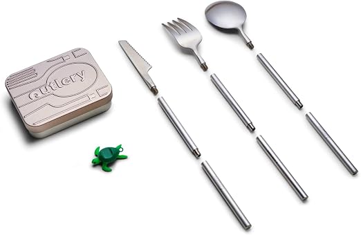 Portable Stainless Steel Travel Cutlery Set with Case