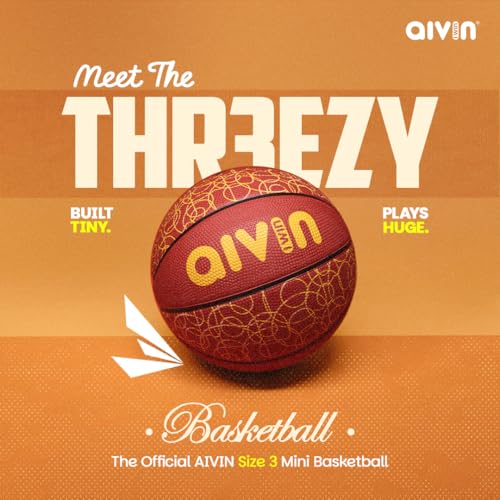 Image of Aivin THRE3ZY Mini Basketball Size 3 - Compact Design | Pro Grip & Durable Build | for Kids, Teens & Youth