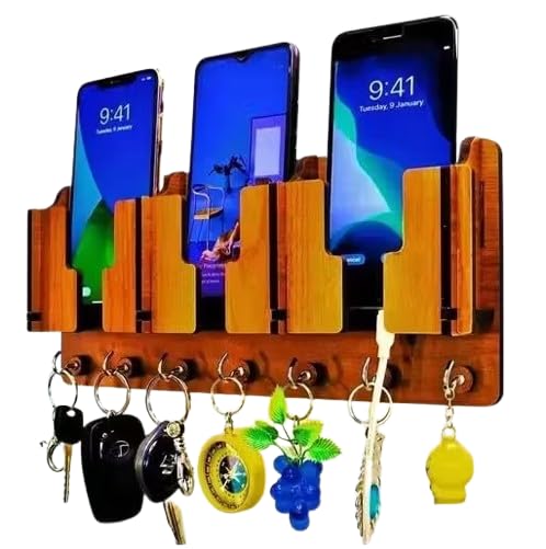 Key Holder for Home Decor Item | Stylish Key Hanger Wall Mounted | Handicraft Key Chain Stand | Wooden Keychain Hangers for Office Decoration | Wood Keys Holders Design_98