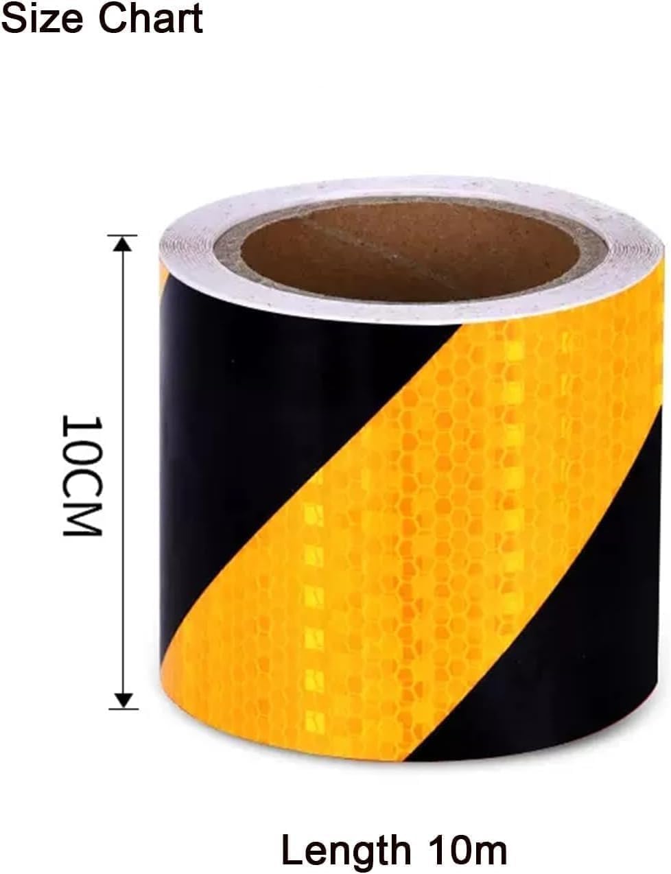 Taśma ostrzegawcza odblaskowa, Taśma ostrzegawcza odblaskowa czarno-żółta 10 cmx(10cm x 3 meters)