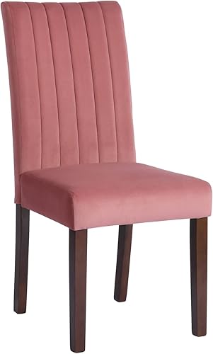 Miniatura 5 de FurnitureR Juego de 4 sillas de comedor, modernas de mediados de siglo, tapizadas de terciopelo con patas de madera maciza para comedor, cocina,