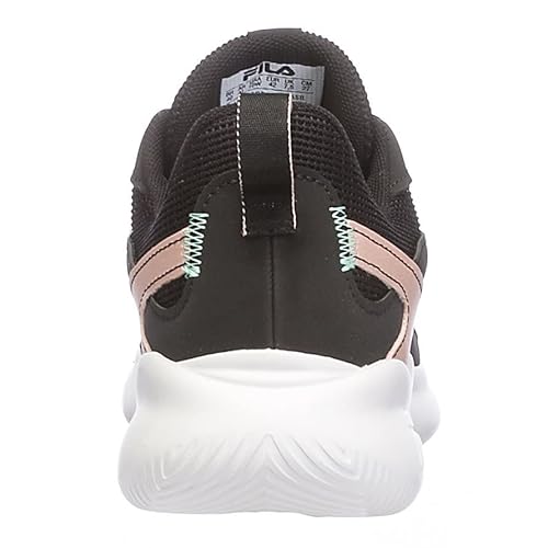 Tênis Fila Shine, Feminino, Preto/Rosa Claro/Azul Claro, 37