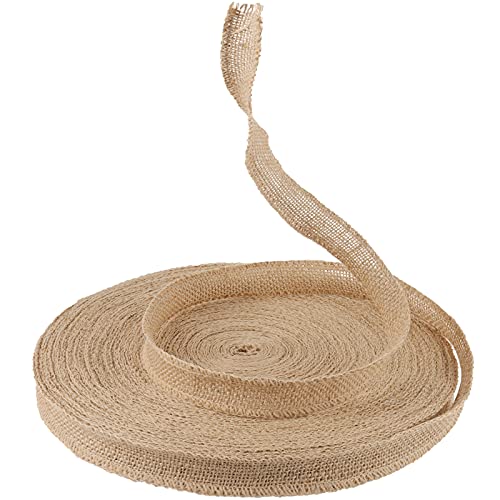 FAATCOI 2,5 cm x 45,7 m natürliches Juteband, zum Basteln, für hausgemachte DIY-Projekte, Hochzeit, Event, Party, Dekoration Cover