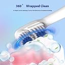 INVIGO Electric Toothbrush Dual Brush Heads 360 Wrapped Clean IPX7 Waterproff With Cross Action Battery Powered For Men, Women, Kid's (BLUE) gallery image