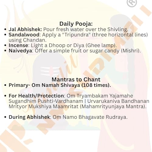Image of PANDIT NM SHRIMALI Narmadeshwar Shivling Stone with Jaldhari Stand for Shiv Pooja | Natural Narmada Stone with Square Jaldhara (Jaladhara: 4 inch, Narmadeshwara: 3 inch)