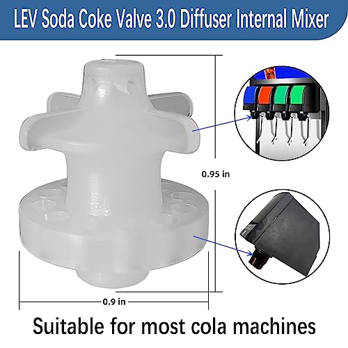 4Pcs LEV Soda Coke Valve 3.0 Diffuser Internal Mixer,For Cola Machine Replacement Repair Valve Assembly 28368 (4)