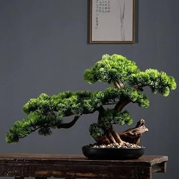 Amazon.co.jp: 上質 再入荷 インテリアグリーン 高級模造迎客松