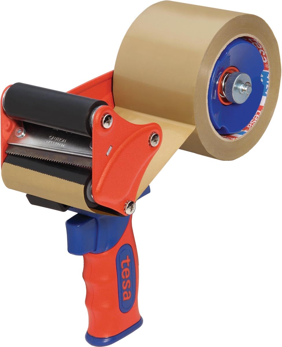 Tesa Handabroller Tesapack für Packband bis 75mm rot/blau