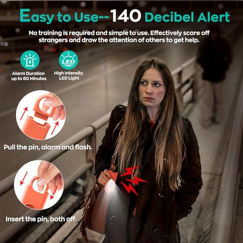 Fauxomor 140dB Personal Safety Alarm for Women 9pack Self Defense Keychain by Fauxomor - Used condition - Image 2
