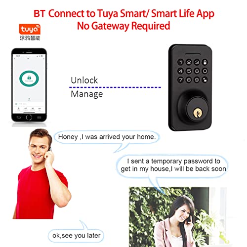 Serrure Connectée Tuya Bluetooth Irfora avec Code pour Maison