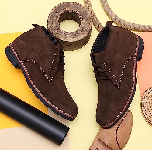 Image of ARAMISH Men's Suede Leather Lace Up Formal Ankle Chukka Boots