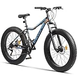 100-mm-Stoßdämpferdesign - Diese All-Terrain-MTBs sind mit stoßdämpfenden Vorderradgabeln ausgestattet. Die Hochleistungs-Federgabel absorbiert Stöße und Schläge und ist damit ideal für raue Trails und Freizeitfahrten geeignet, um Ihnen ein unterhaltsames und langlebiges Fahrerlebnis zu bieten.