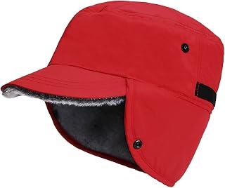 Windproof Trapper Hat Mens Womens Bomber Hats Outdoor Sports Winter Warm Earflap Cap Ski Cycling