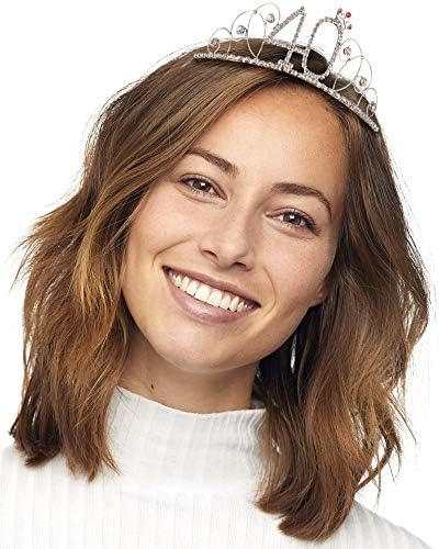 Haarband Crown 18e Verjaardag Happy Birthday Crystal Rhinestone Crown Ornamenten bruiloft haarband kam hoofdband voor vrouwen (18e Verjaardag