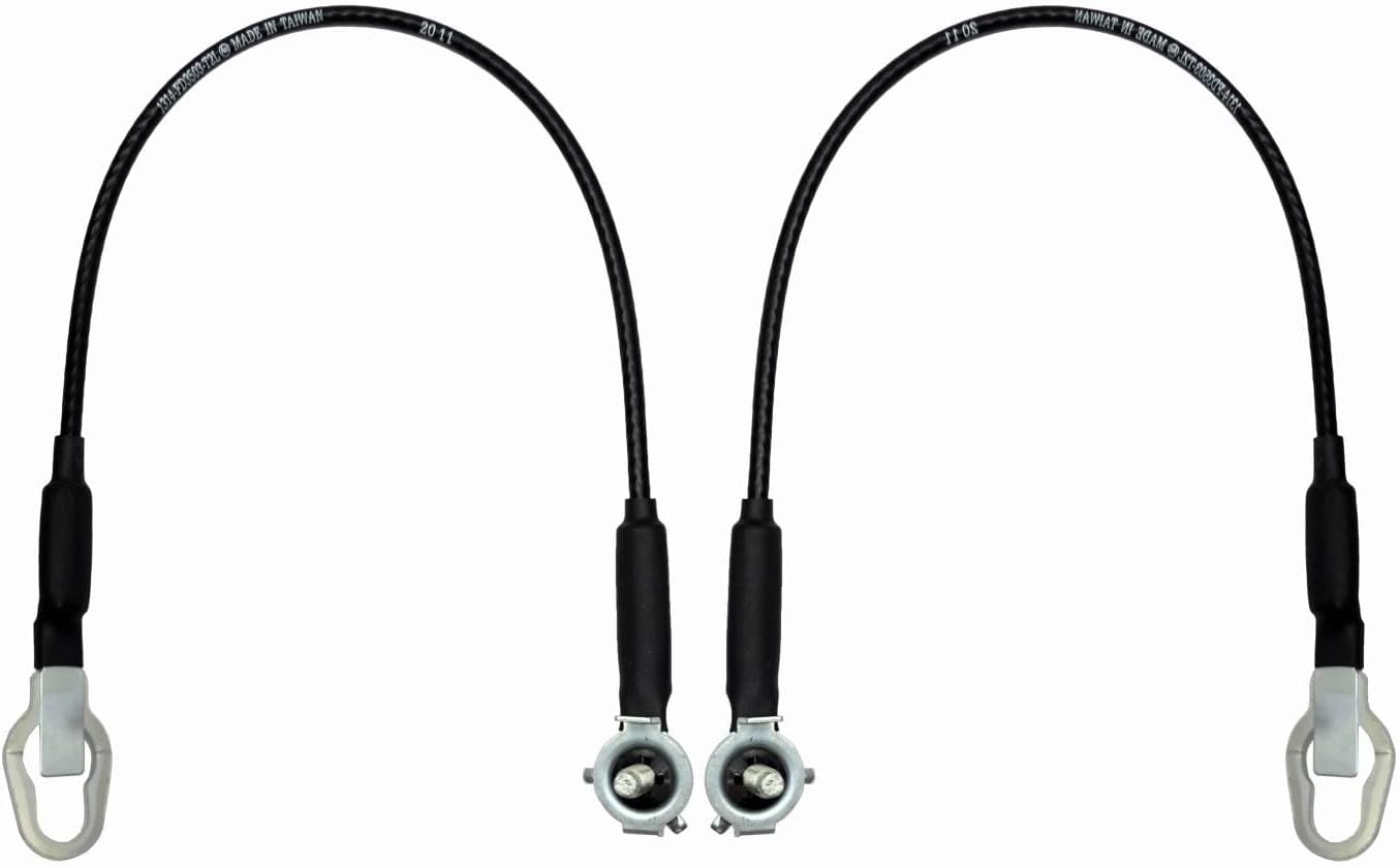 PT Auto Warehouse TC-FO503-DP - Tailgate Lift Support Cable - 20-29/32 Inch, Left/Right Pair (Replaces 3L3Z-9943052-AA, 3L3Z-9943053-AA, 3L3Z9943053AA, 3L3Z5443053AA, 3L3Z9943052AA, 3L3Z5443052AA)