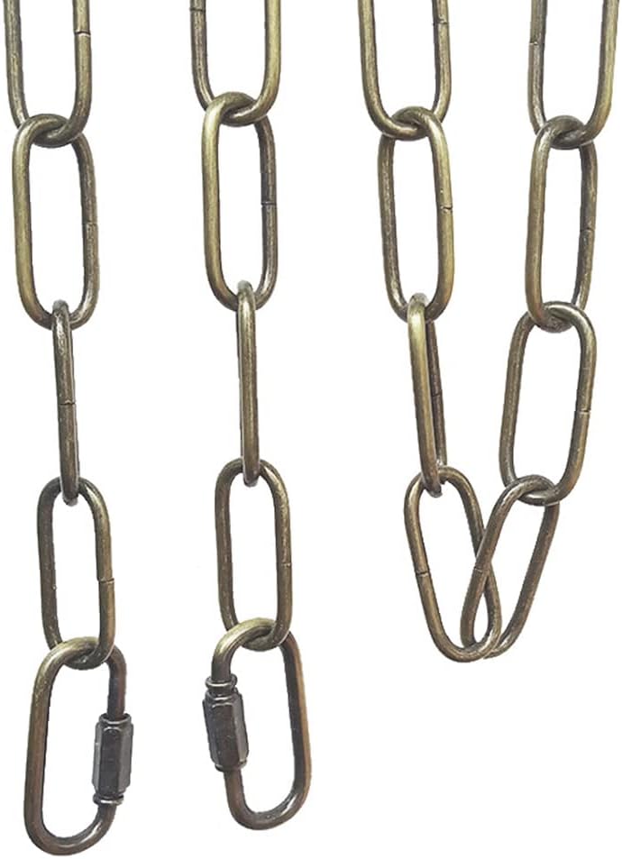WOERFU 6 Feet Antique Bronze Finish Pendant Chandelier Light Fixture Hanging Lighting Chain (Antique Bronze)