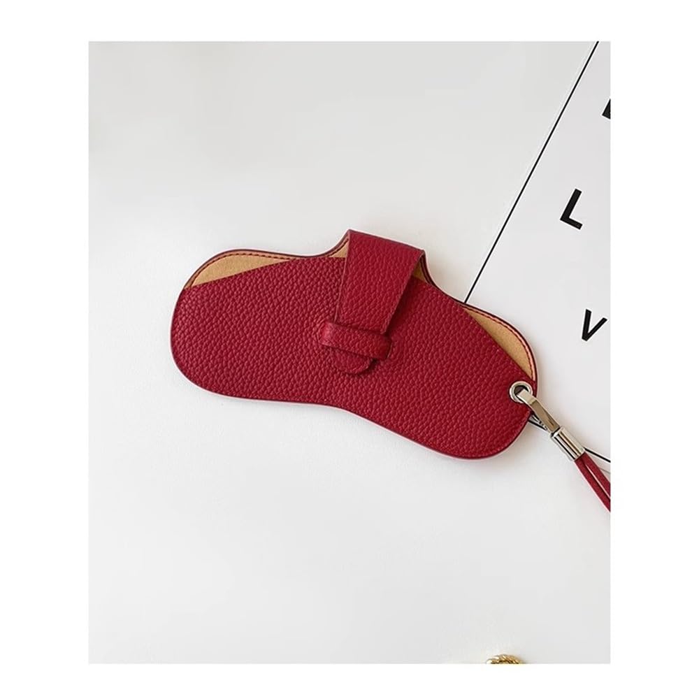 Etui na okulary przeciwsłoneczne z miękkiego przenośnego etui na okulary przeciwsłoneczne ze skóry dla kobiet do zawieszenia