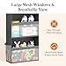 Lifewit 4 Tier Over The Door Diaper Organizer for Nursery, Large Heavy Duty Hanging Storage with 4 Mesh Side Pockets, Sturdy Back of Door Shelf for Baby Stuff Toy in Pantry, Laundry, Bathroom, Gray