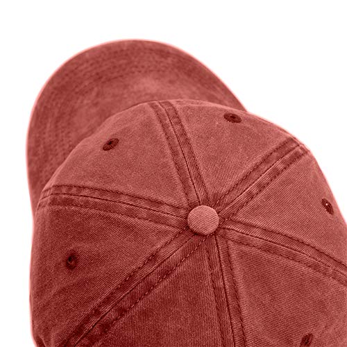 Image of HH HOFNEN Baseball Cap Washed Cotton Unstructured Vintage Hat for Men Women | Unisex Sports Ball Caps Sun Protection Adjustable Outdoor Curved-Brim Dad Hat Classic Plain Cap