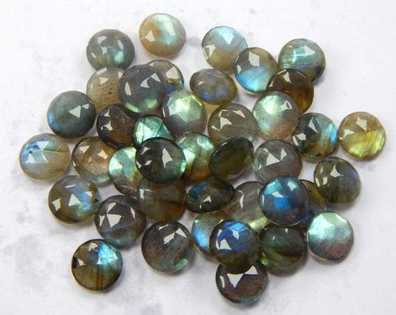 Labradorite cabochon rond 10mm LKBEADS pour création de bijoux uniques en pierres naturelles