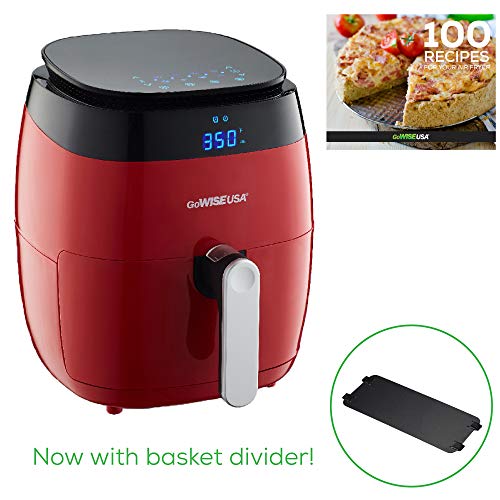 GoWISE USA GW22826-S 5-Quart Air Fryer with 8 Cooking Presets and Duo Display