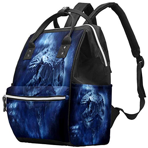 Wickeltaschen-Rucksack mit Schlangenmotiv, multifunktional, wasserdicht