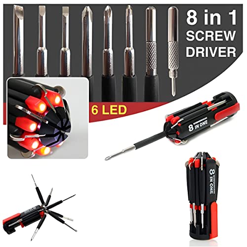 Image of Oblivion Screw Driver Kit - Screwdriver Set with Ratchet Pawl, Batch Head & Socket Spanner - Multipurpose Hand Tools Kit for Home, Garage, Electronics & DIY Repair (Durable Steel) (8 Pcs in 1)