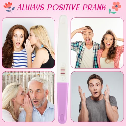 Image of Skylety 3 Pack Fake Pregnancy Test Prank Kit - April Fools' Day Realistic Positive Result Joke Sticks Prank Fake Early Result Pregnancy Test for Hilarious Gags and Practical Jokes(Purple)