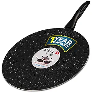 IBELL 3 Layer Durable Aluminium Non Stick Interior TP929SD; Dosa/Roti/Chapati/Pathiri Big Tawa (290 mm), Black