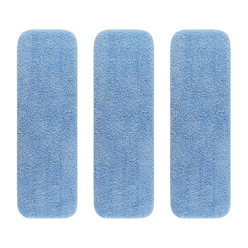 Image of Replacement Microfiber Pad for Rubbermaid Commercial 18 Inch and 17 Inch Mop - 3 Pack Wet & Dry Commercial Cleaning Reusable Mop Refills Fit for Any Microfiber Flat