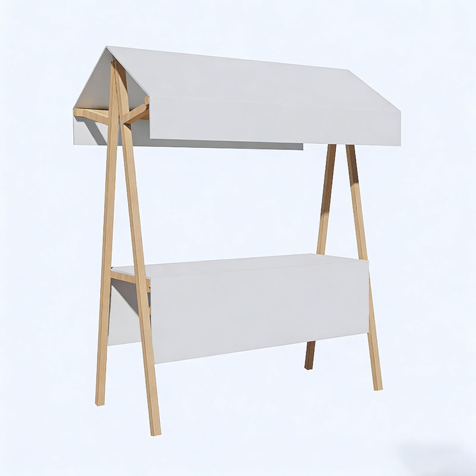 Carrito de venta plegable con toldo protector y mostrador desmontable