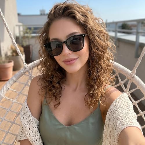 Image of Myiaur Polarized Sunglasses for Women, Square Mirrored Trendy Shades with UV Protection Reduce Glare Sun Glasses