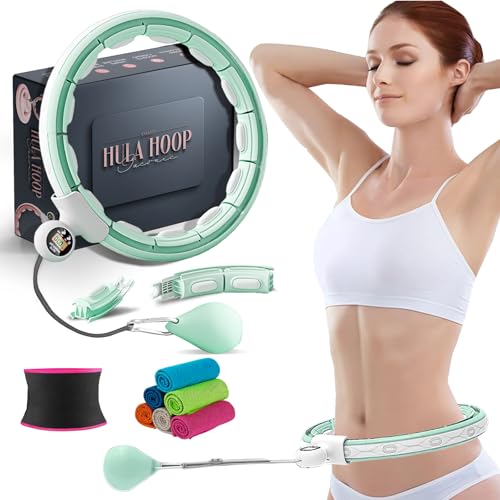 Fitness Hula Hoops, Gewichteter Hula Hoop Reifen für Erwachsene 360 Grad...