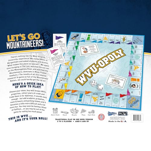 Late for the Sky West Virginia-opoly juego de mesa miniatura 5