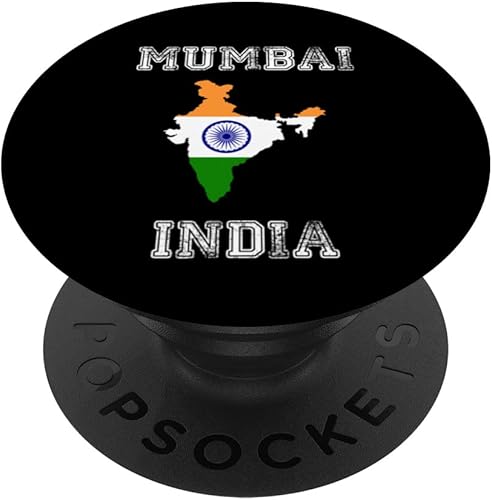 PopSockets PopGrip intercambiables con la bandera angustiada de la India Mumbai Pride
