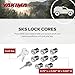 Yakima Pack of 8 Steel SKS Lock Cores for All Lockable Yakima Accessories, Includes Keys