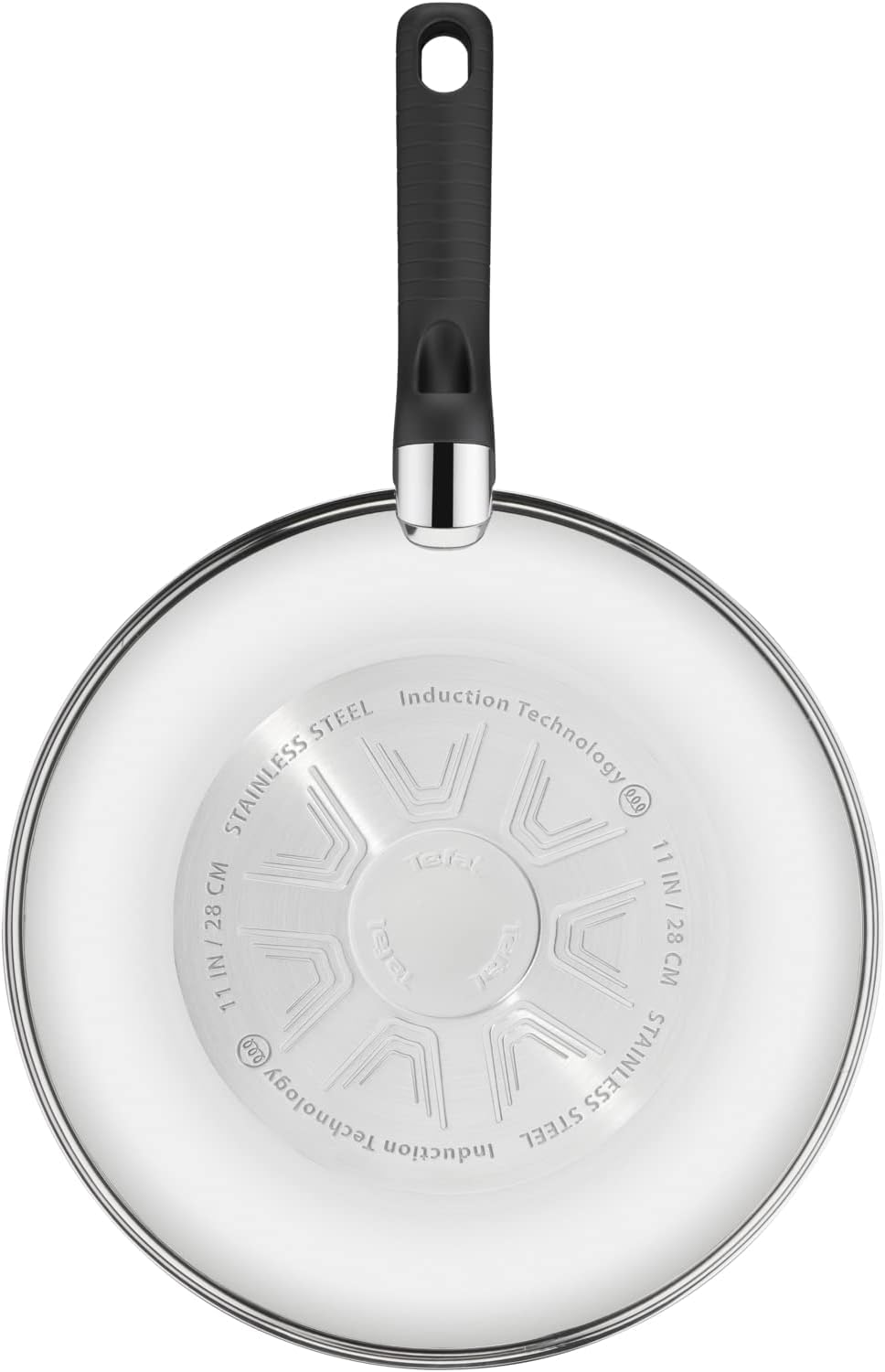 Tefal Comfort Max - Sartén wok 28 cm antiadherente, acero inoxidable 18/10, Thermo-Spot, base gruesa, cocinado homogéneo, mango ergonómico fresco, saltea, recetas asiáticas, apto todas cocinas — view 2