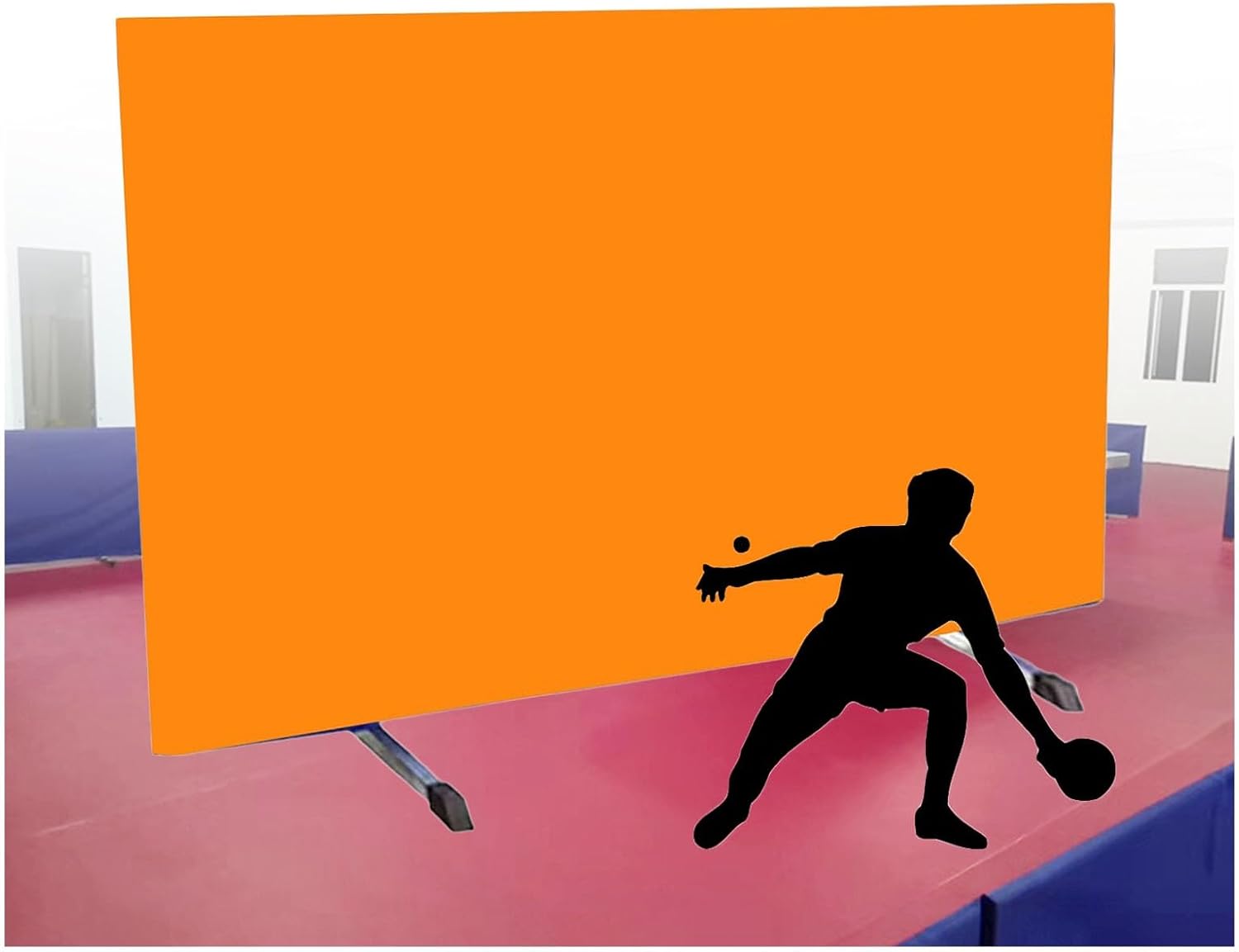 Table Tennis Baffle, Foldable Club Self-Training Privacy Partition Screen, Heavy-Duty Club Competition Surround Barrier Block for Schools and Stadiums(Yellow,140x75CM-1PCS)