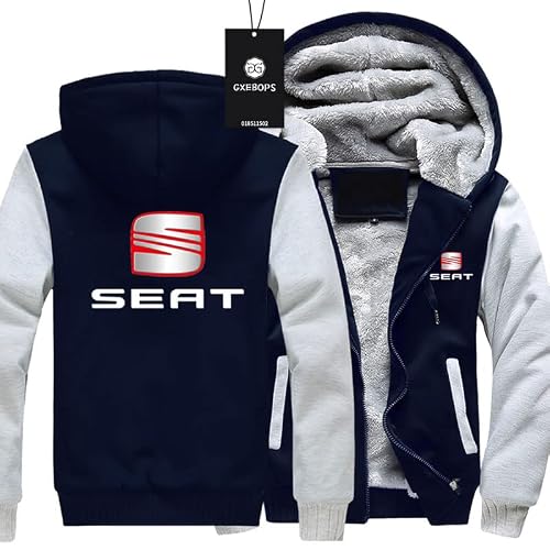 GIOPSQ Épaissir velours à capuche Se-at.s impression cardigan veste chaude hommes femme sweat décontracté coupe-vent doudounes Courtepointe/B/S