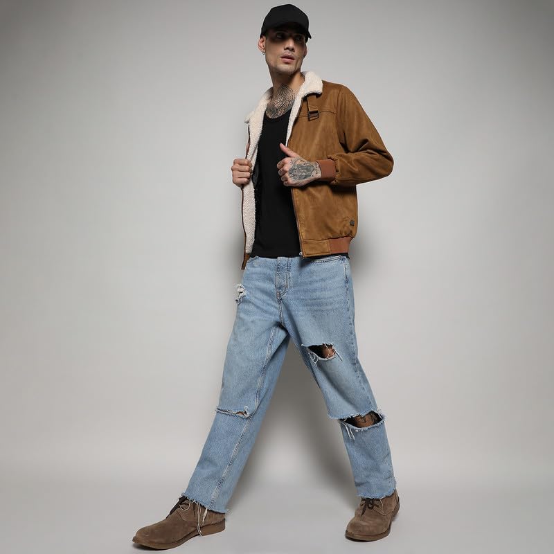 Image of CAHOOT Men's Jacket For Casual Wear | Hooded Neck | Zipper Closure | Long Sleeve | Regular Fit | Polyester Jacket Crafted With Comfort Fit For Everyday Wear