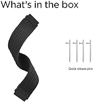 Vista 4 de Minggo Solo Loop - Correa trenzada compatible con Samsung Galaxy Watch 6/5/4 de 1.575 pulgadas, 1.732 pulgadas, correa elástica tejida para Galaxy