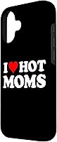 Vista 2 de Funda con texto en inglés "I Love Hot Moms Red Heart para iPhone 16