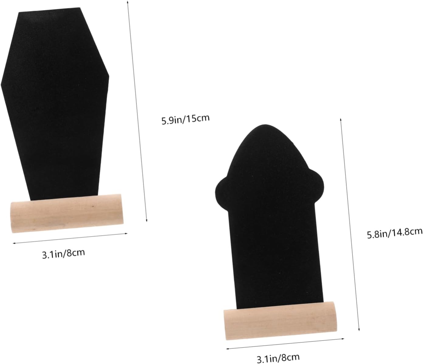 2pcs Wooden Decorative Blackboards for Menu Restaurant Halloween