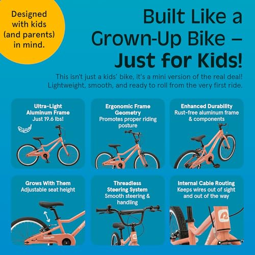Image of Retrospec Koda Plus Kids Bike for Boys & Girls Ages 6-8 Years - Children's Bicycle, Adjustable Seat & Handlebars