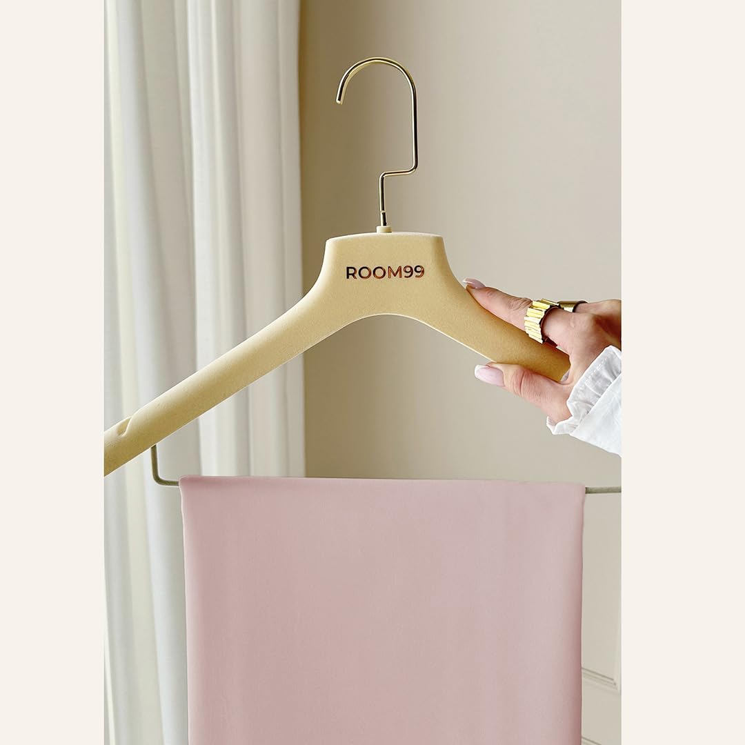 ROOM99 Tenda con nastro arricciato, Aura, 140 x 300 cm, larghezza x altezza, oscurante, decorazione moderna, per soggiorno, camera da letto, rosa cipria, 1 pezzo