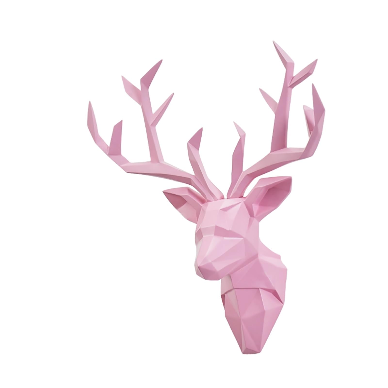 LMYSXAOZ Wall Decor Deer Head,Modern Art Animal Decoration Mounted Ornaments Head Mount Artificial Decor,Large Hanging Faux Taxidermy Stag Antler Sculpture