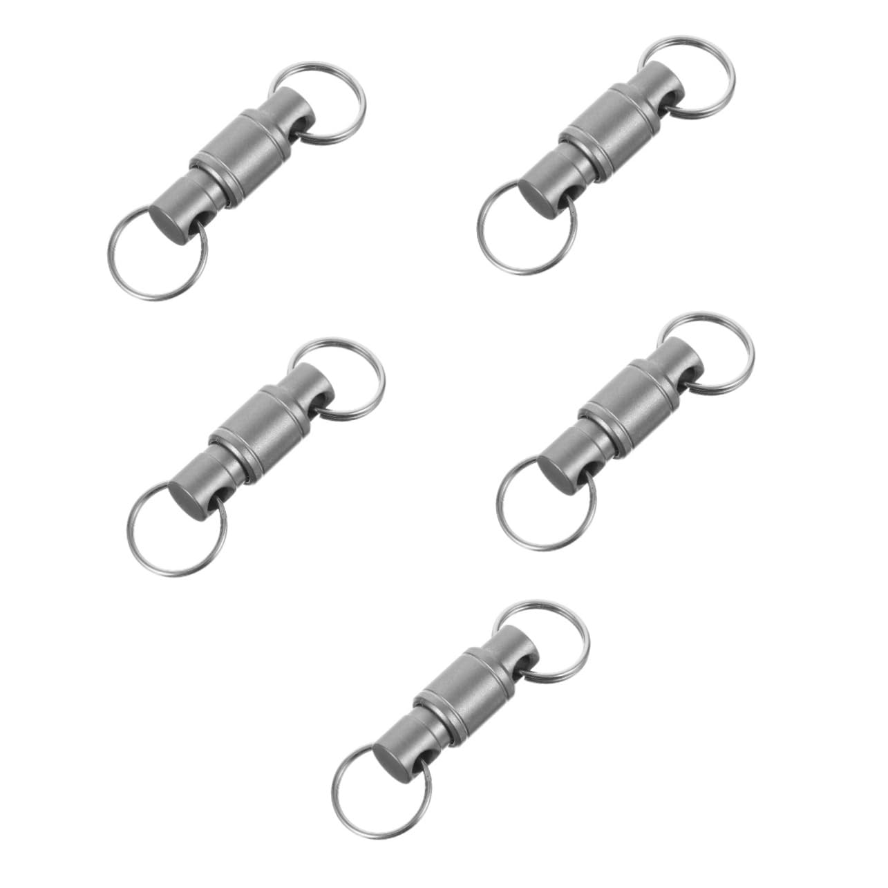 Toyvian Anillo De Herramientas del Llavero Titular De La Llave Keychains Poseedor Acollador Llavero con Agujero Pequeño Llaves Liberar Aleación De Titanio Silver