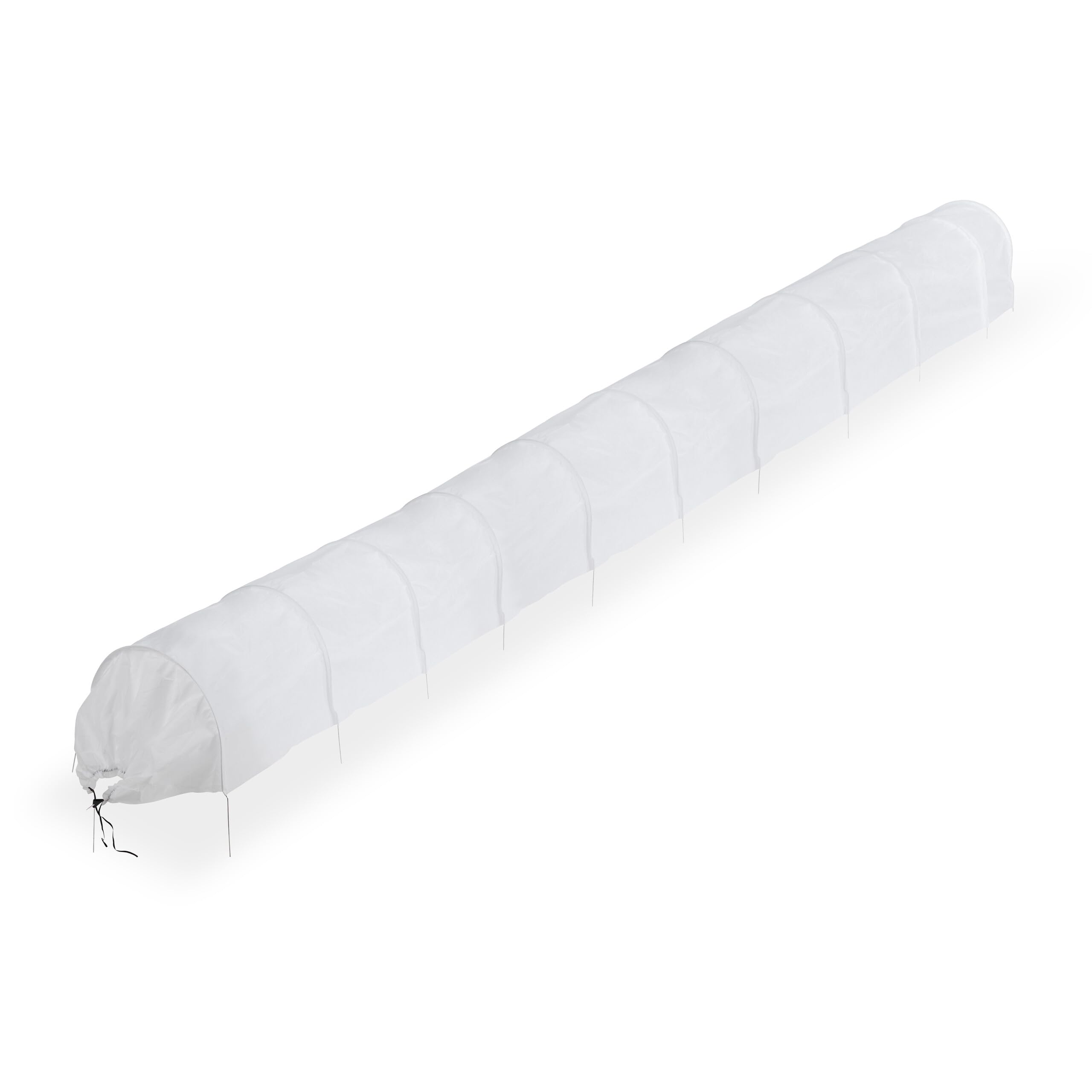Relaxdays Tunnel de Croissance, Protection Contre Les parasites, Filet à Fines Mailles, Longueur : 7 m, Blanc